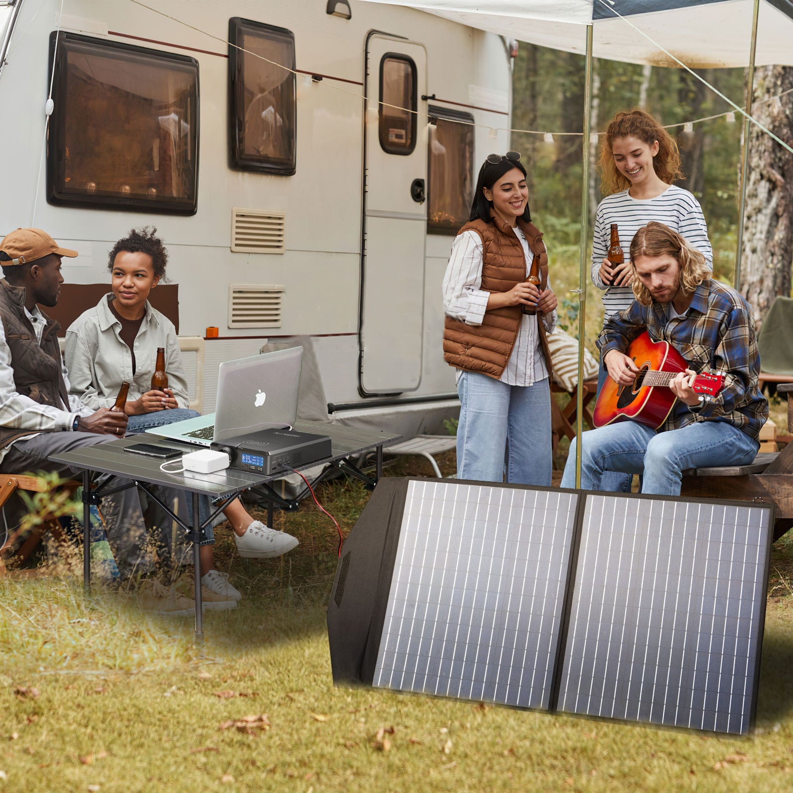 100W Fordable Solar Charger - EV Nouv 